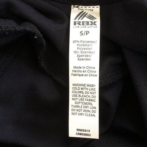 RBX Jacket Running Athletic Black Stretch Zipper Front Thumb Holes Small - Picture 3 of 5